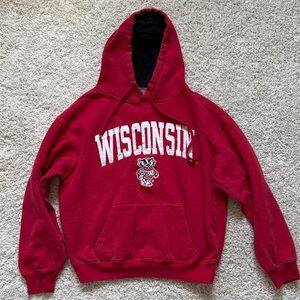 Wisconsin Badgers Red Hooded Sweatshirt